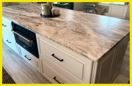 Windsor Brass Stain Ridge Quartz Countertop