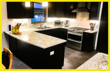 Shaker Black Kitchen Cabinets in Euclid, OH